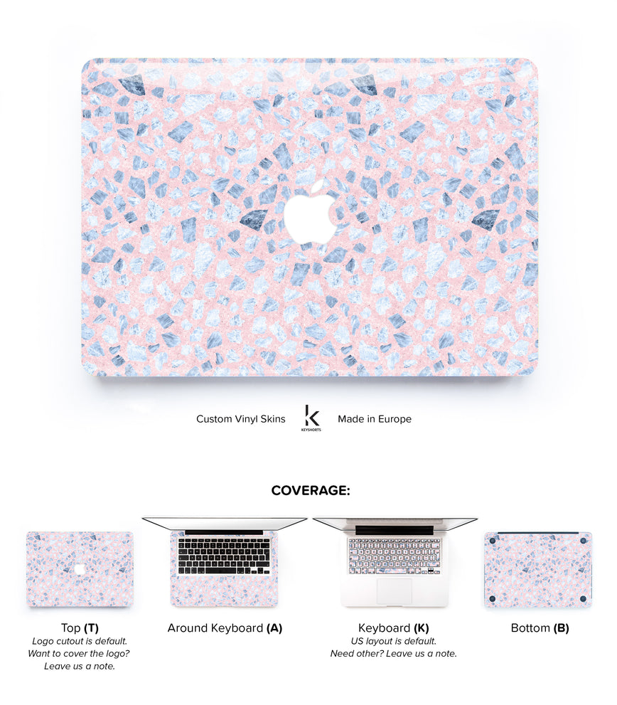 Rose Serenity Terrazzo MacBook Skin