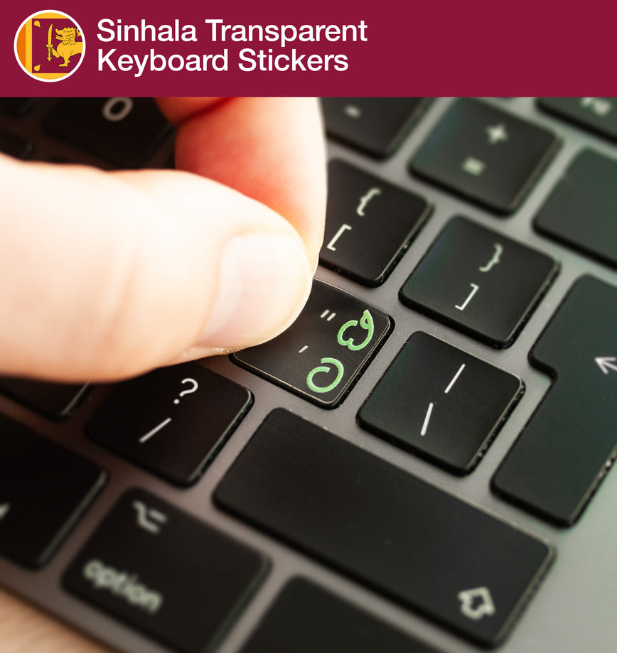 Sinhala Transparent Keyboard Stickers with Sinhala layout