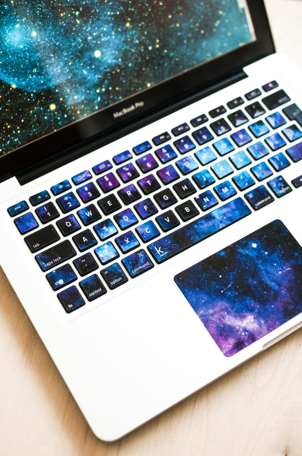 Sleepy Galaxy MacBook Keyboard Stickers decals