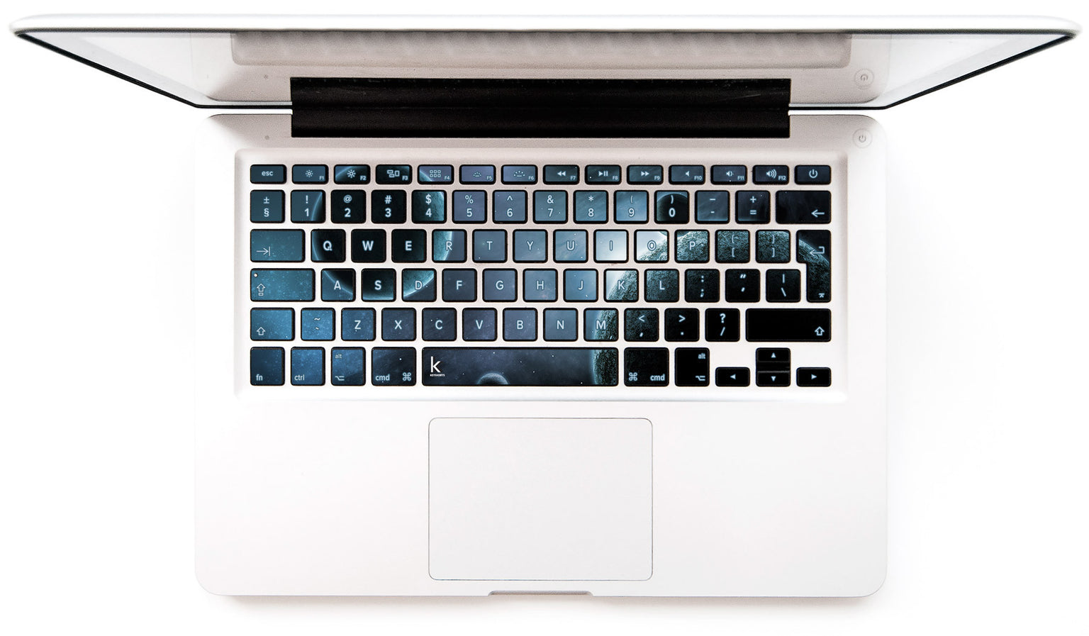Space Odyssey in Blue MacBook Keyboard Stickers decals key overlays