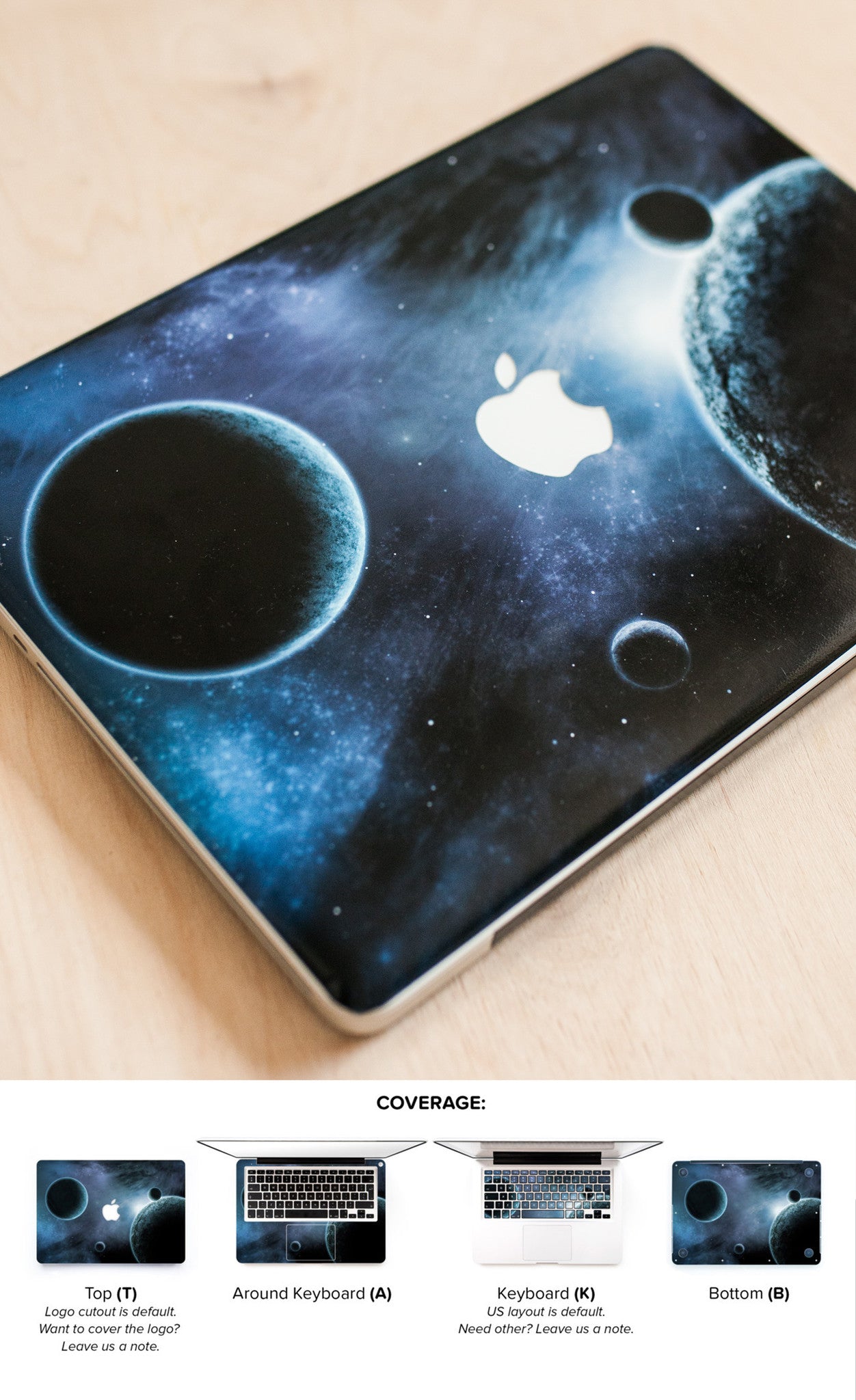 Space Odyssey in Blue MacBook Skin 2