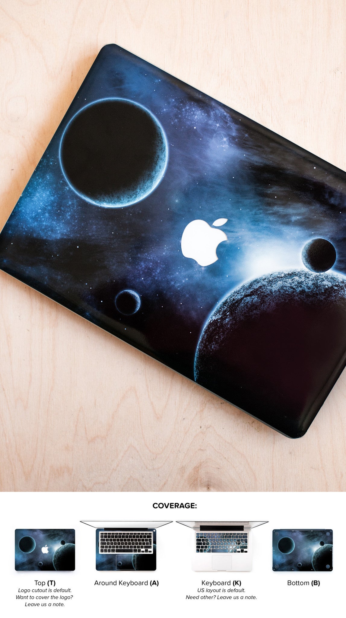Space Odyssey in Blue MacBook Skin 3