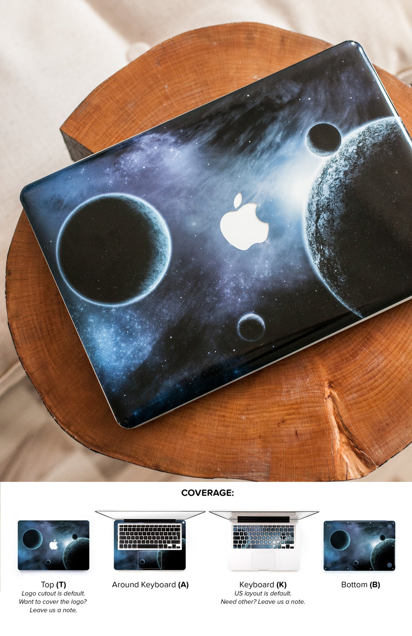 Space Odyssey in Blue MacBook Skin