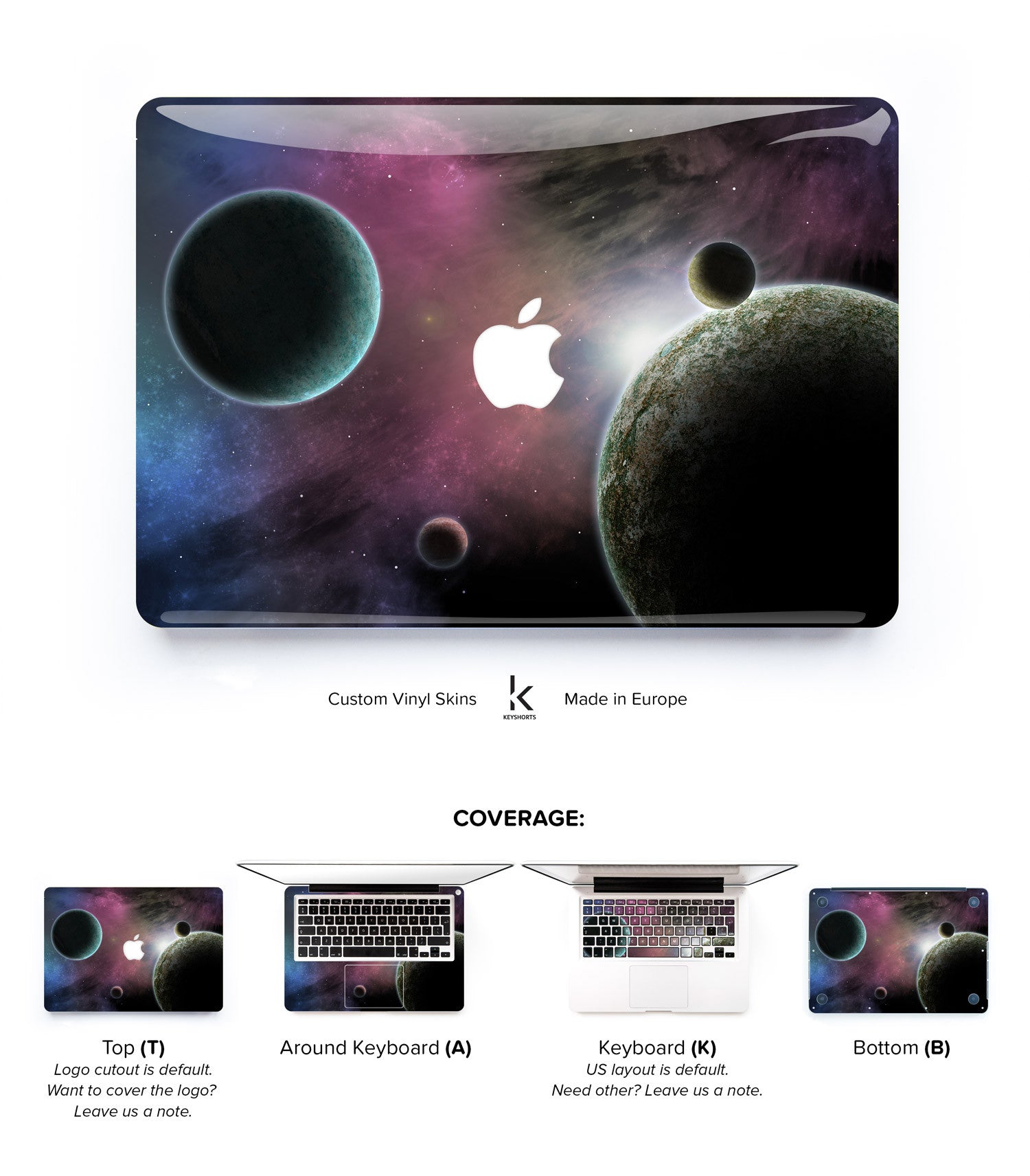 Space Odyssey in Purple MacBook Skin