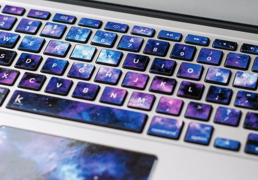 Stardust MacBook Keyboard Stickers keyboard decals keyboard skins keyboard cover key overlays closeup
