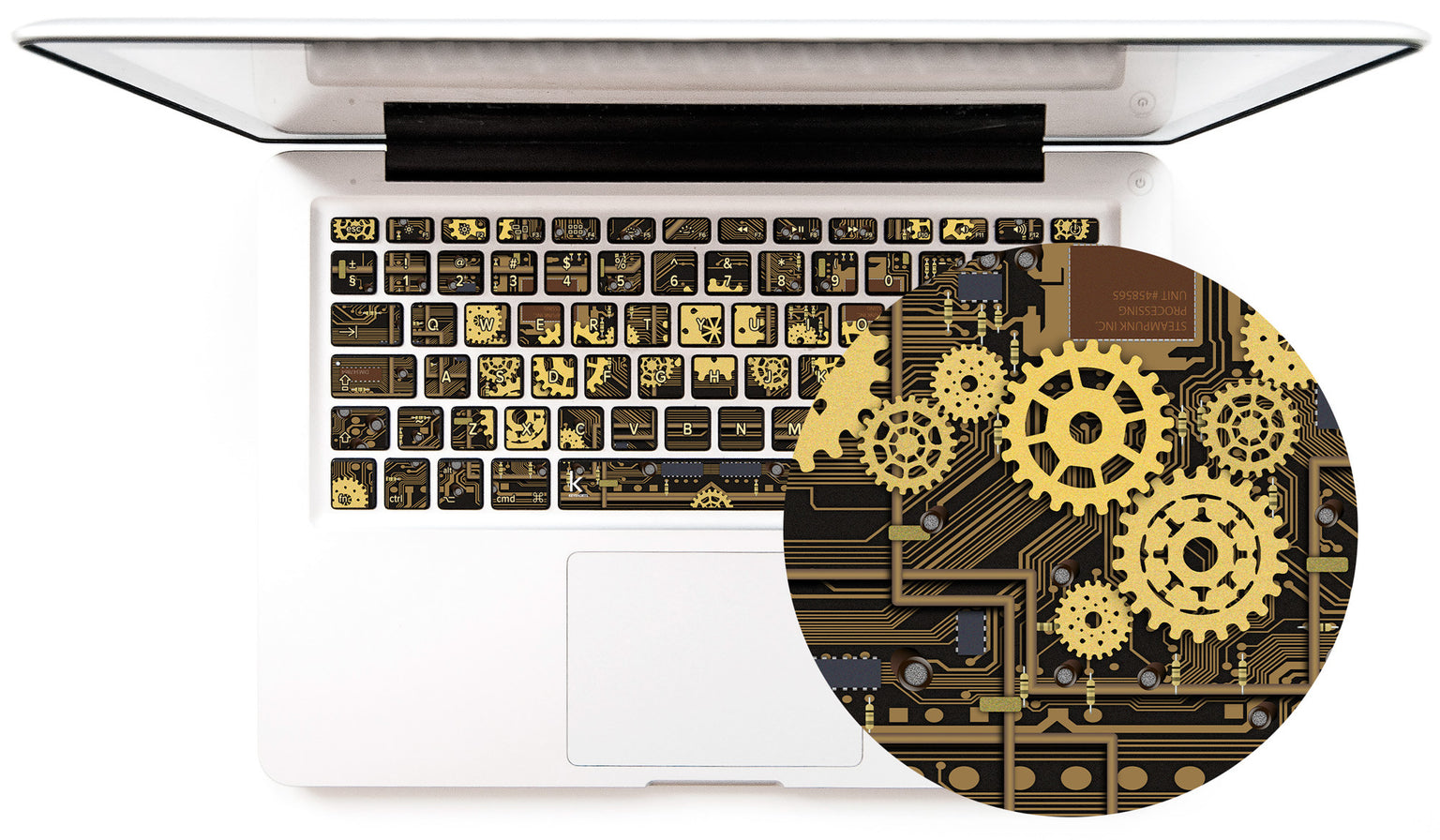 Steampunk MacBook Keyboard Stickers decals