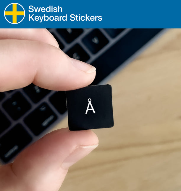 Swedish Keyboard Stickers with Swedish layout