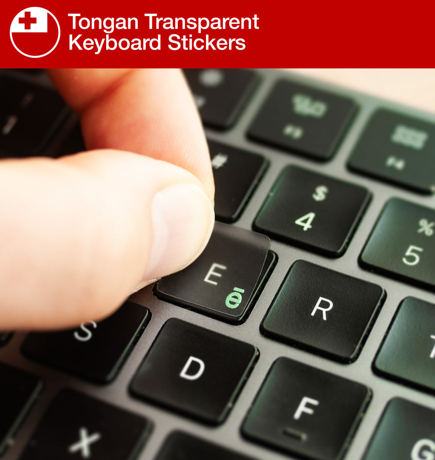 Tongan Transparent Keyboard Stickers