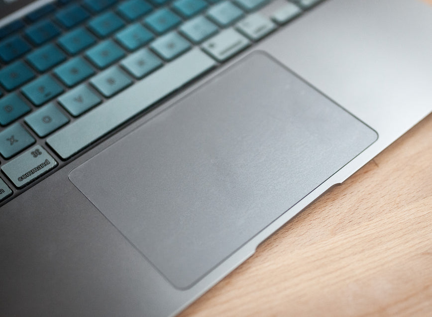 Transparent MacBook Trackpad Sticker closeup