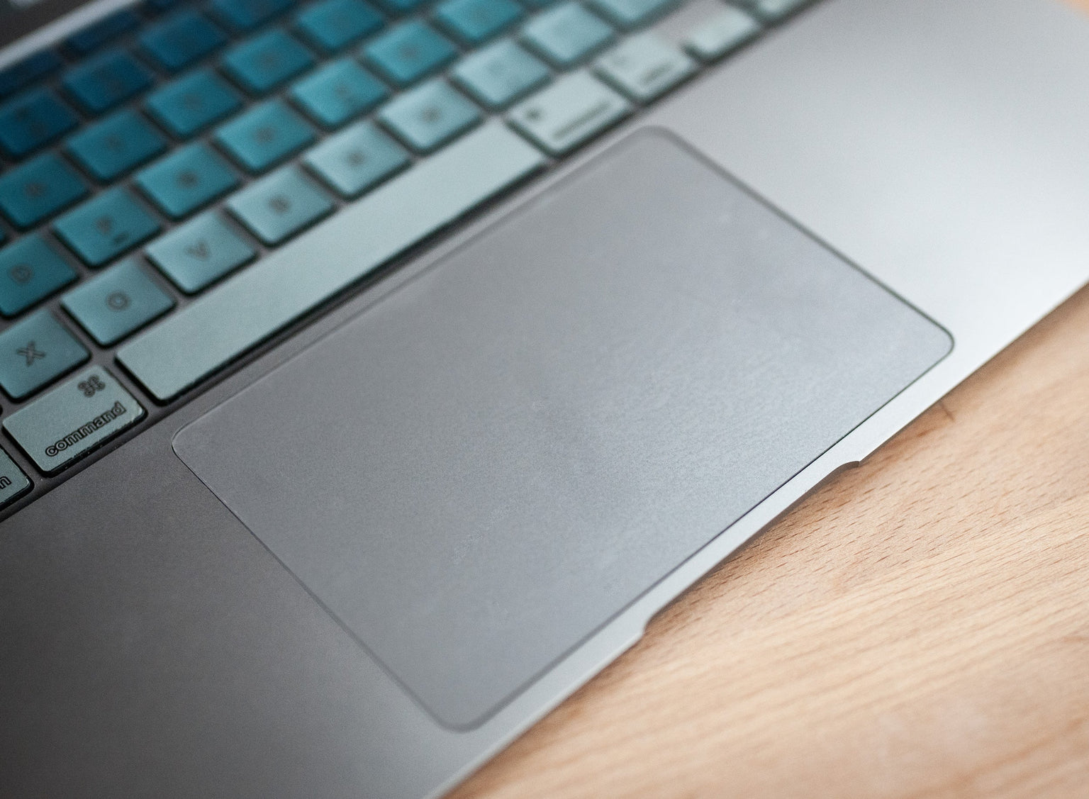 Transparent Laptop Trackpad Sticker closeup