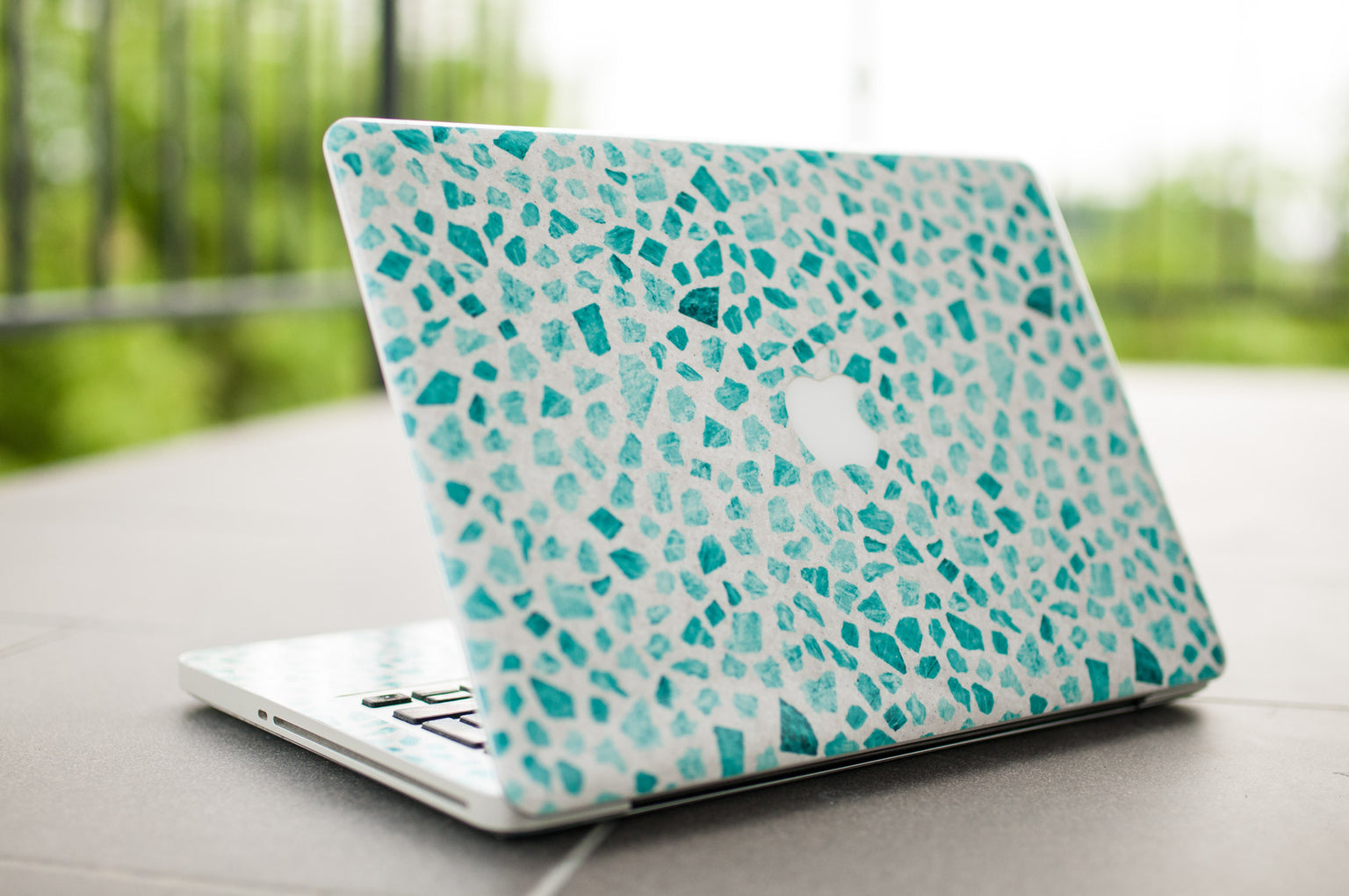 Turquoise Terrazzo MacBook Skin 3