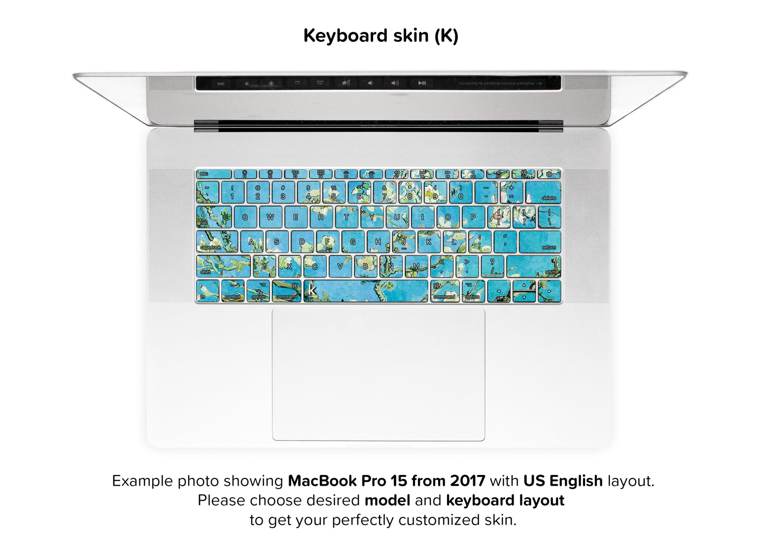 Van Gogh's Blossoming Almonds MacBook Skin keyboard skin