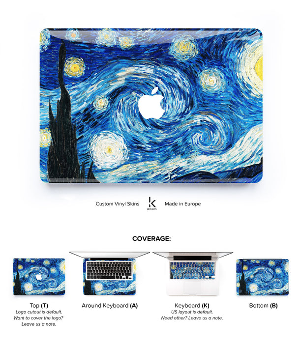 Artistic Van Gogh Stickers for Laptops and More