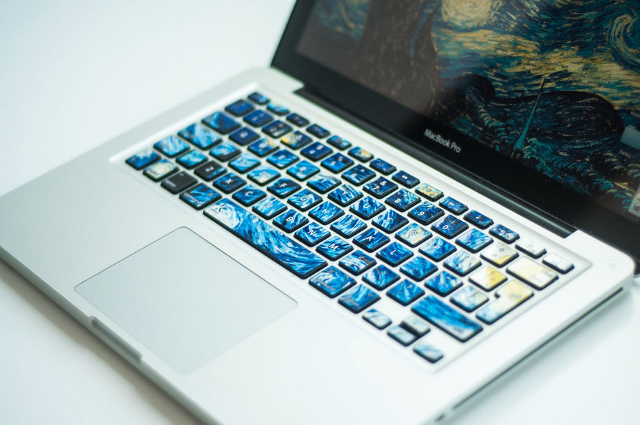 Van Gogh Starry Night MacBook Keyboard Stickers • Keyshorts