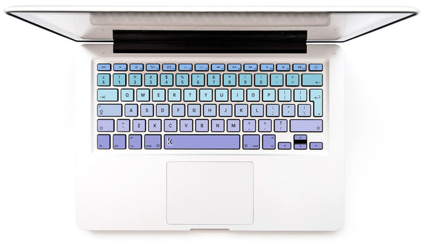 Violet Blue Ombre MacBook Keyboard Stickers decals
