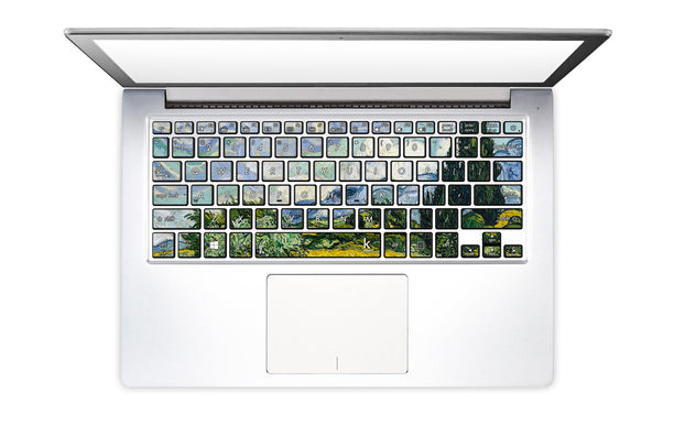 Wheat Field with Cypress Laptop Keyboard Stickers decals