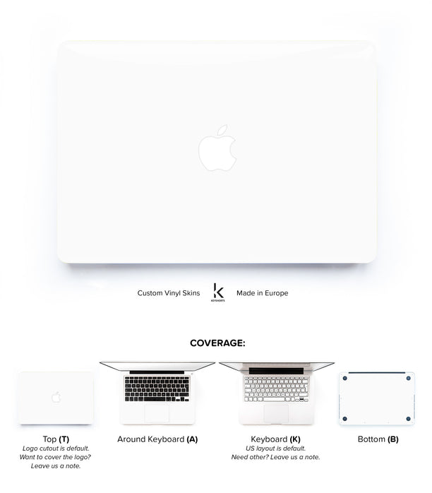 White MacBook Skin by Keyshorts