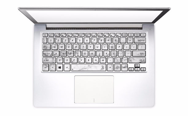 White Marble Strong Laptop Keyboard Stickers decals