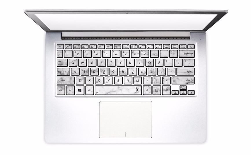 White Marble Strong Laptop Keyboard Stickers decals