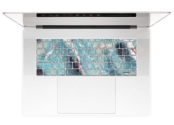 Azure Marble MacBook Keyboard Stickers alternate