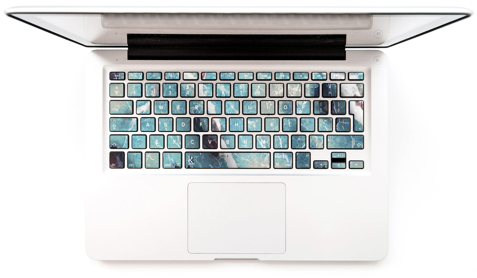 Azure Marble MacBook Keyboard Stickers