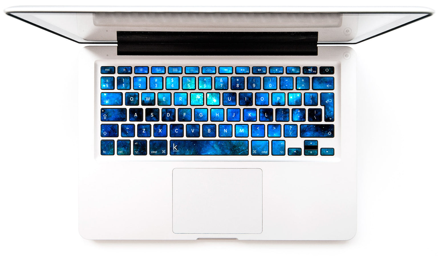 Blue Nebula MacBook Keyboard Decal Stickers at Keyshorts.com - 1