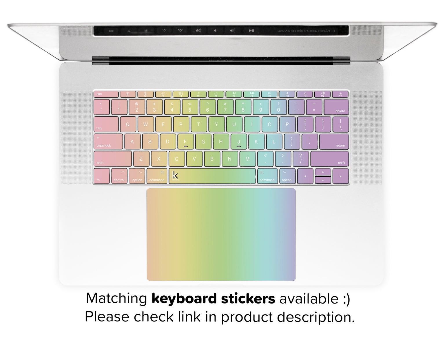 Pastel and mood lifting trackpad sticker for MacBook 2020