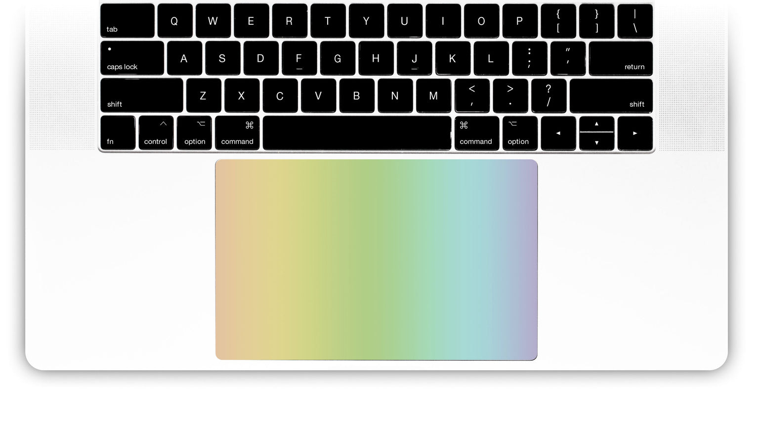 Rainbow themed trackpad sticker for MacBook
