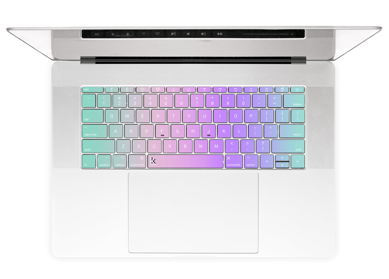 apple laptop colorful keyboard
