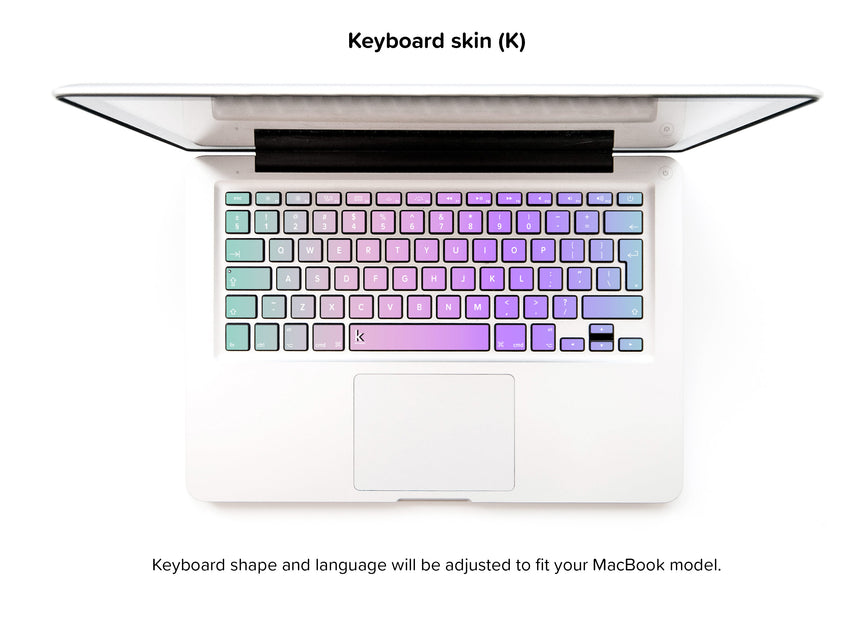 Kawaii Ombre MacBook Skin - keyboard stickers