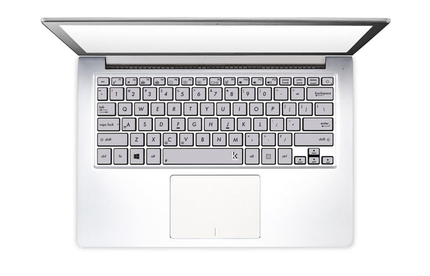 Light gray laptop keyboard stickers