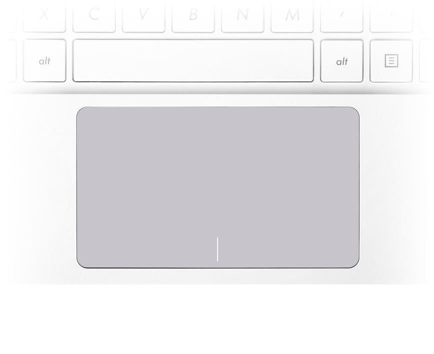 Light gray laptop trackpad sticker