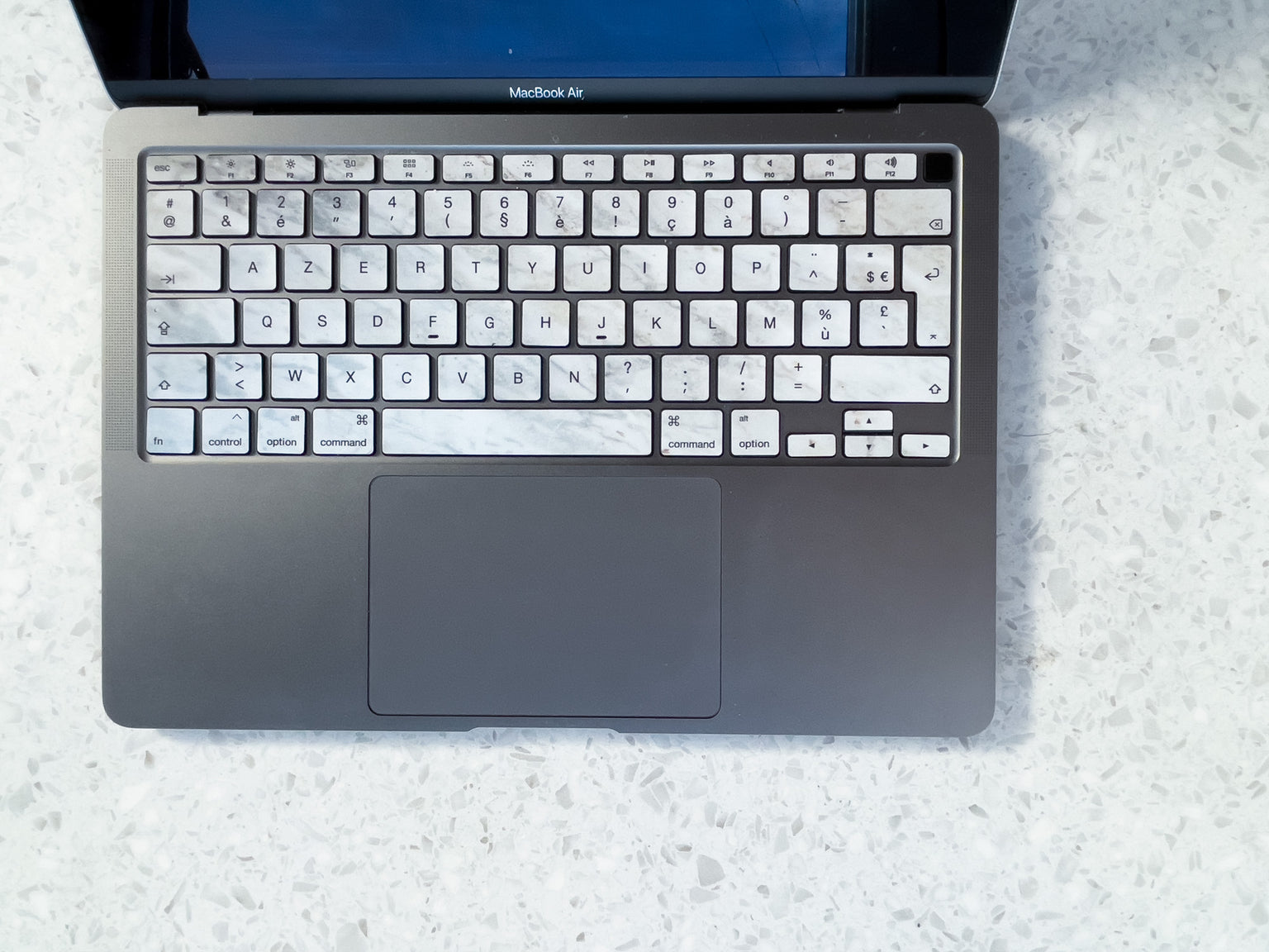 MacBook Air Keyboard Stickers - AZERTY & Marble