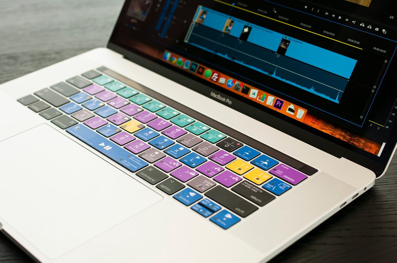 Adobe Premiere Pro shortcuts and hotkeys on keyboard stickers