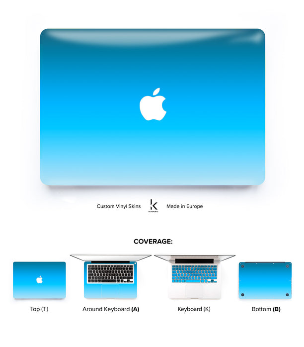 Blue minimalistic MacBook Skin