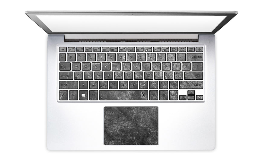 Achromatic Marble Laptop Keyboard Stickers