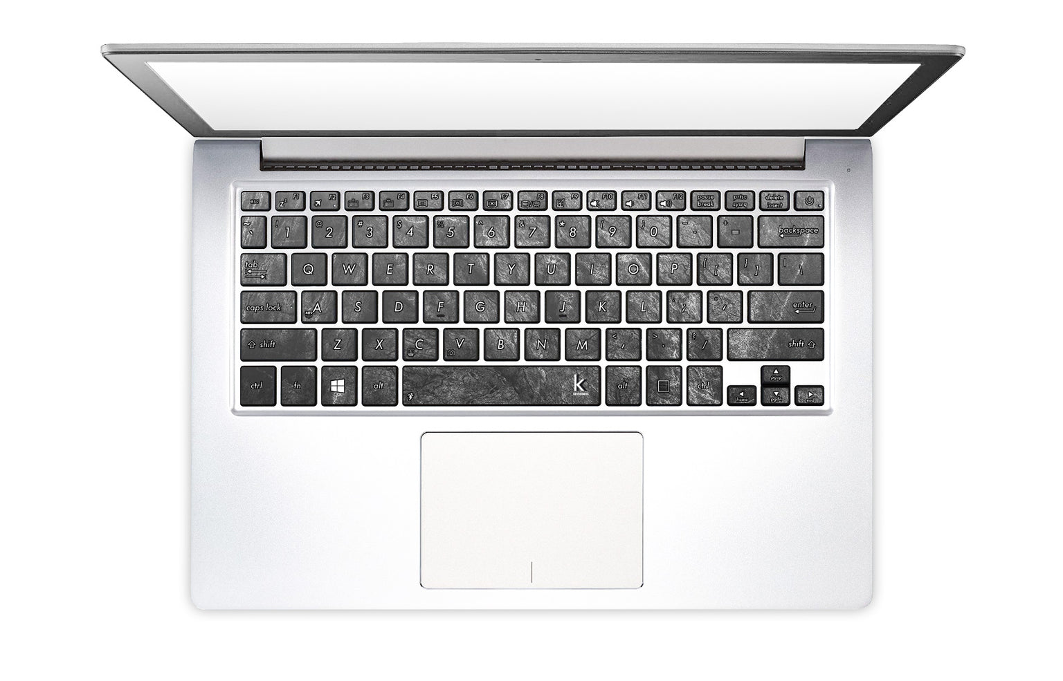 Achromatic Marble Laptop Keyboard Stickers