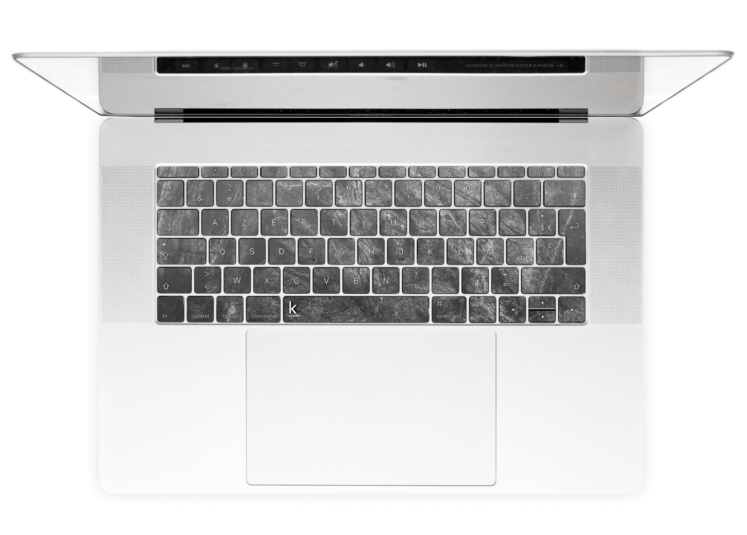 Achromatic Marble MacBook Keyboard Stickers alternate