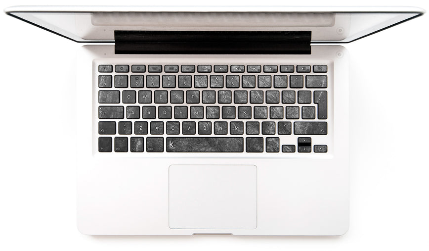 Achromatic Marble MacBook Keyboard Stickers