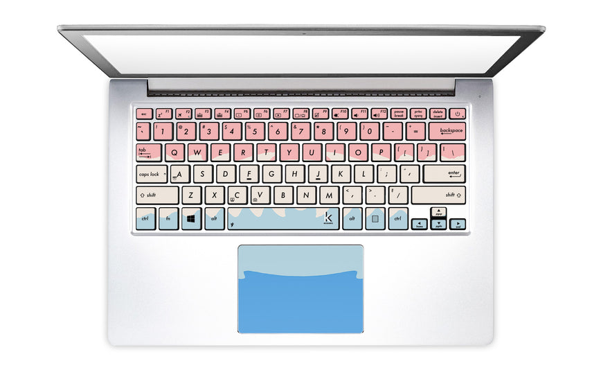 Acrylic Ombre Laptop Keyboard Stickers with touchpad sticker