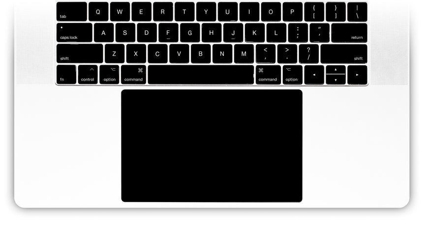 Simple Black MacBook Trackpad Sticker for new MacBooks Pro with TouchBar