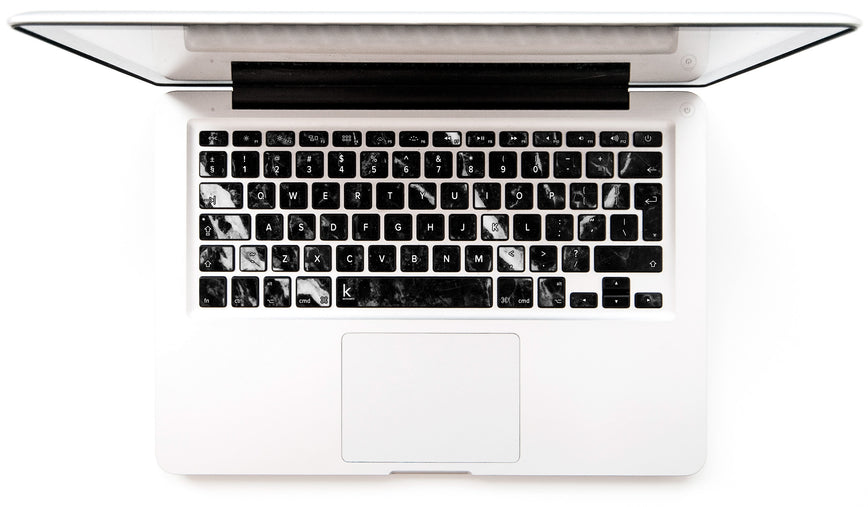 Black Marble 2 MacBook Keyboard Stickers