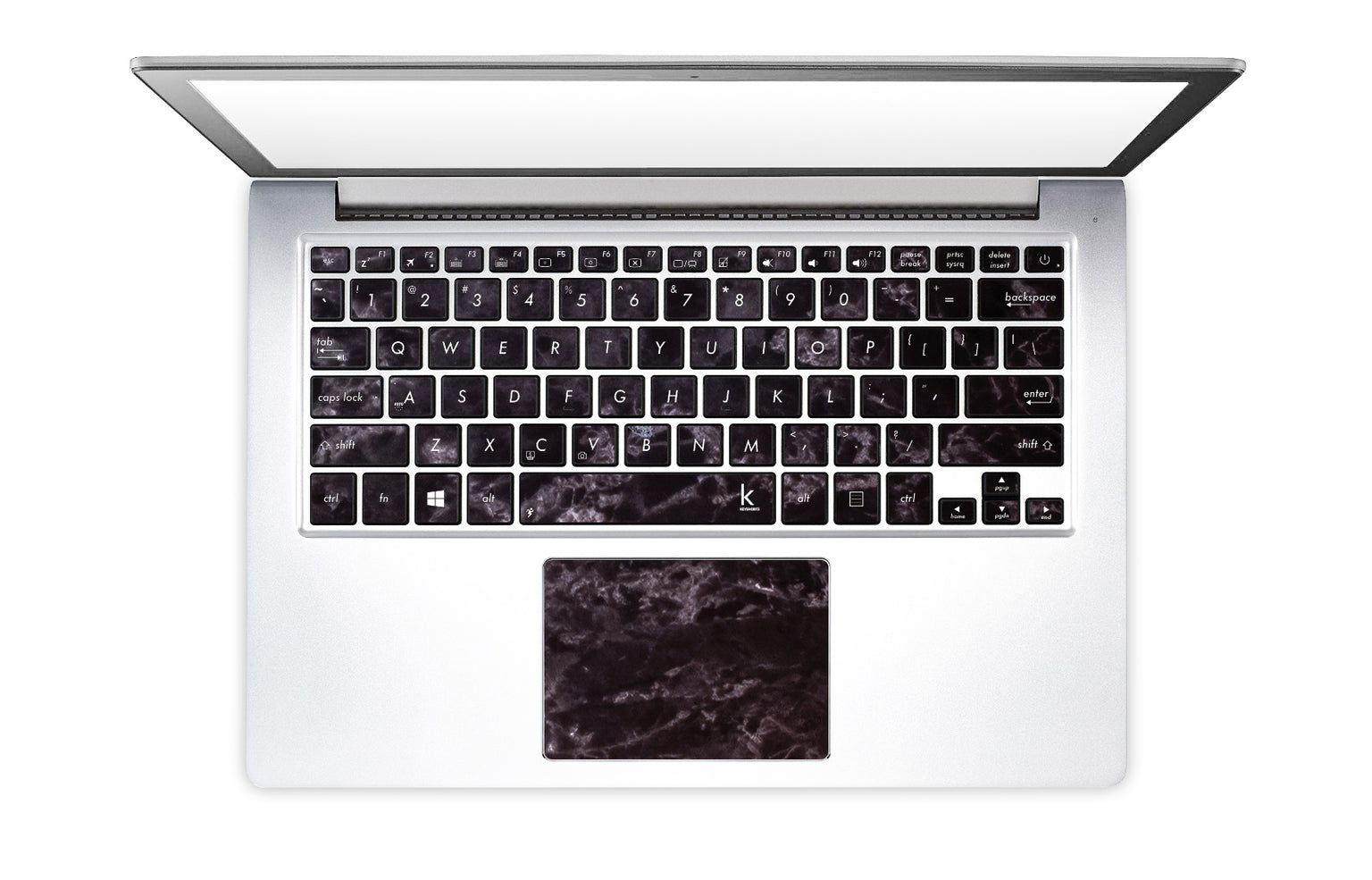 Black Style Marble Laptop Keyboard Stickers with trackpad sticker
