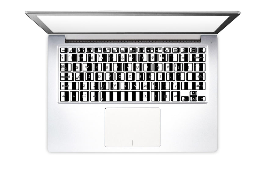 Black White Stripes Laptop Keyboard Stickers