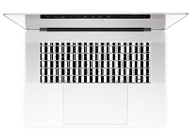 Black White Stripes MacBook Keyboard Stickers