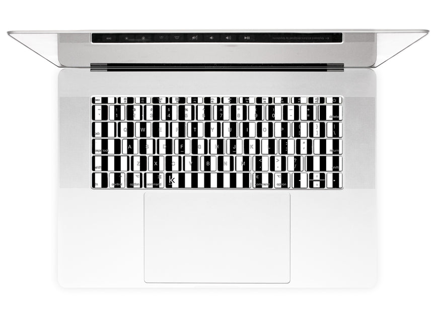 Black White Stripes MacBook Keyboard Stickers