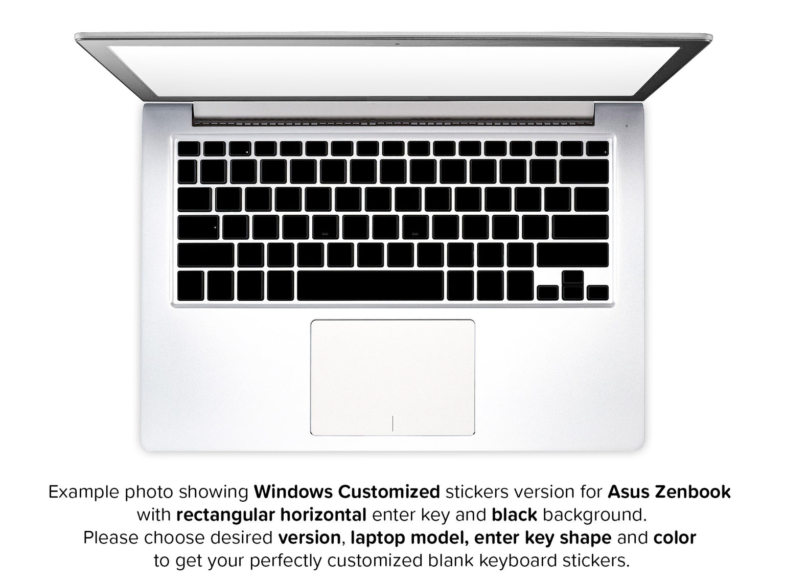 Blank Windows Laptop Keyboard Stickers with no captions