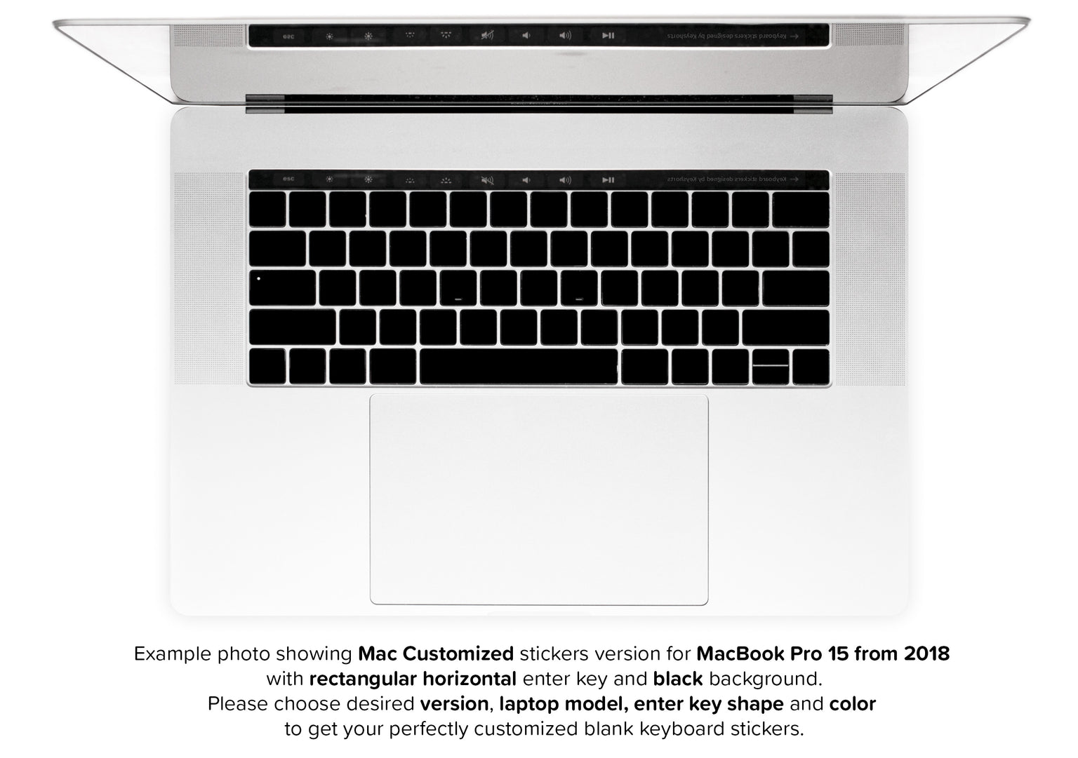 Blank MacBook Keyboard Stickers with no captions