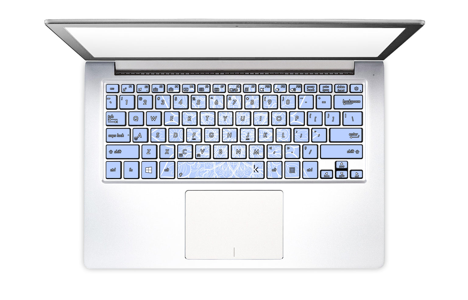 Bluish White Mandala Laptop Keyboard Stickers