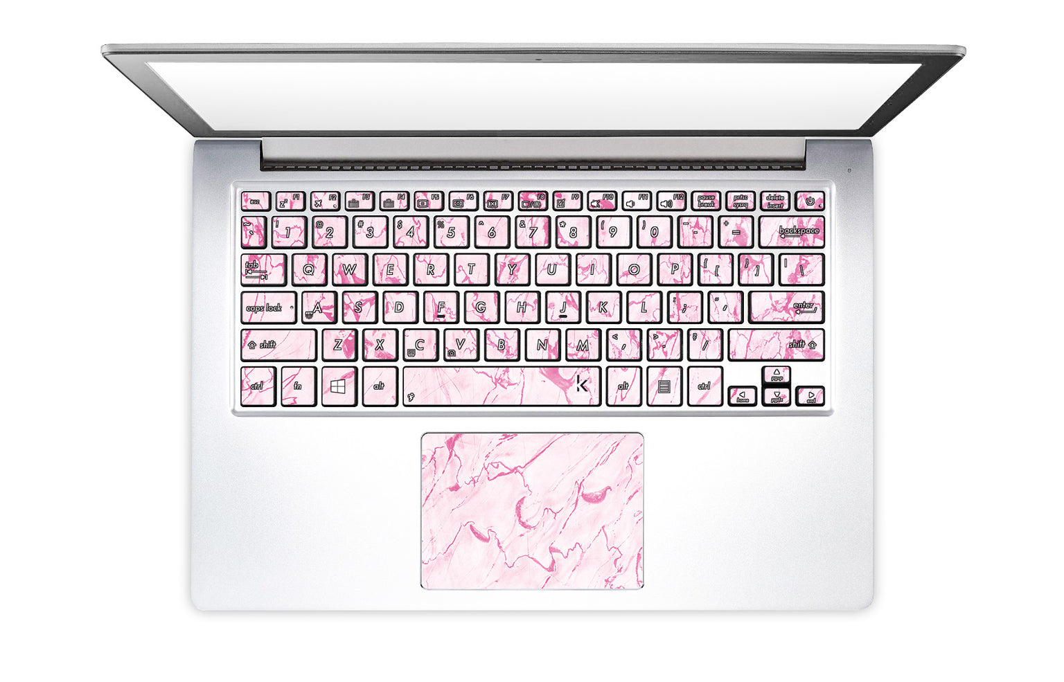 Complicated Pink Laptop Keyboard Stickers with trackpad sticker